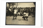 New York female Giants - Miss McCullum catcher and Miss Ryan at bat, USA by Anonymous