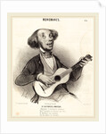 Le Guitariste-Amateur, 1840 by Honoré Daumier
