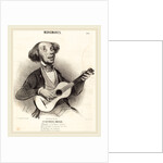 Le Guitariste-Amateur, 1840 by Honoré Daumier