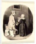 Tiens, ma femme, v'la mon portrait, 1846 by Honoré Daumier
