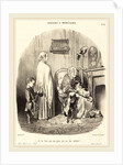Je ne loue pas aux gens qui ont des enfants!, 1847 by Honoré Daumier