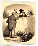 Deux bons voisins, 1847 by Honoré Daumier