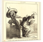 Je vous en prie, rentrez dans votre boite, 1869 by Honoré Daumier