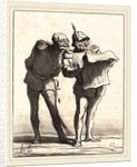 Décidément on ne peut pas, 1870 by Honoré Daumier