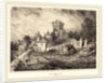 Château de Pesteil à Polminhac, 1832 by Eugène Isabey