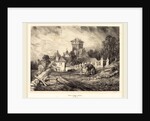Château de Pesteil à Polminhac, 1832 by Eugène Isabey
