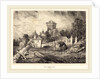 Château de Pesteil à Polminhac, 1832 by Eugène Isabey