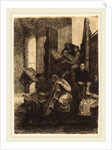 Choir in a Spanish Church, 1860 by Alphonse Legros