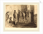 Procession Leaving a Church by Alphonse Legros