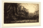 View of a Chateau by Alphonse Legros