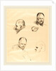 Four Sketches of Ambroise Vollard, c. 1910 by Jean-Louis Forain