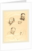 Four Sketches of Ambroise Vollard, c. 1910 by Jean-Louis Forain