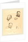 Four Sketches of Ambroise Vollard, c. 1910 by Jean-Louis Forain
