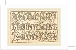 Ornamental Alphabet by Anonymous