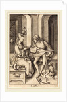 The Lute Player and the Singer by Israhel van Meckenem