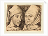 Double Portrait of Israhel van Meckenem and His Wife Ida, c. 1490 by Israhel van Meckenem