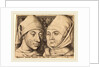 Double Portrait of Israhel van Meckenem and His Wife Ida, c. 1490 by Israhel van Meckenem