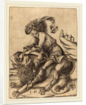 Samson and the Lion, c. 1475 by Israhel van Meckenem