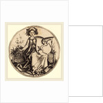 Shield with Unicorn, Held by Woman by Martin Schongauer