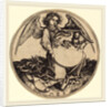 Shield with Lion, Held by Angel by Martin Schongauer