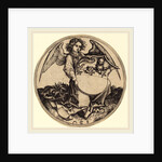 Shield with Lion, Held by Angel by Martin Schongauer