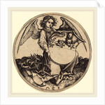 Shield with Lion, Held by Angel by Martin Schongauer