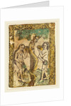 Adam and Eve by Workshop of Master of the Borders with the Four Fathers of the Church