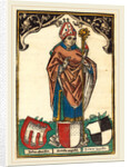 Bishop of Augsburg with Three Coats of Arms, c. 1485 by Anonymous