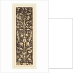 Sprig of Ornamental Foliage with Two Masks and Two Dolphins, 1530 by Heinrich Aldegrever