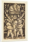 Three Cupids and a Bear, 1529, by Heinrich Aldegrever