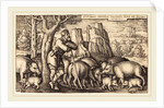 The Prodigal Son with the Swine by Sebald Beham