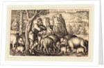The Prodigal Son with the Swine by Sebald Beham
