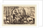 The Prodigal Son with the Swine by Sebald Beham