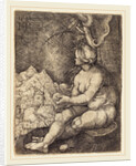Eve Seated, 1519 by Sebald Beham