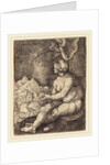 Eve Seated, 1519 by Sebald Beham