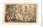 Two Loving Pairs with Clown, 1535 by Sebald Beham