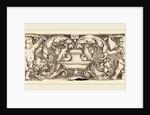 Ornament with a Vase between Two Genii by Sebald Beham