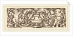 Ornament with a Vase between Two Genii by Sebald Beham