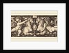 Ornament with Two Genii Riding on Two Chimeras, 1544 by Sebald Beham