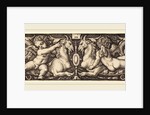 Ornament with Two Genii Riding on Two Chimeras, 1544 by Sebald Beham