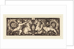 Ornament with Two Genii Riding on Two Chimeras, 1544 by Sebald Beham