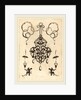 Large Pendant, Lower Left and Right Two Winged Devils Sitting on Pedestals, 1596 by Daniel Mignot