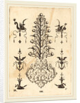 Hyacinth-Shaped Brooch with Winged Animals at Top and Crouching Swans at Bottom, 1596 by Daniel Mignot