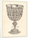 Chalice with six embossings, base decorated with two dolphins by Georg Wechter I
