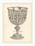 Chalice with six embossings, base decorated with two dolphins by Georg Wechter I