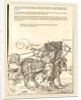 The Triumphal Chariot of Maximilian I plate 7 of 8, 1522 by Albrecht Dürer