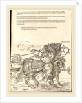 The Triumphal Chariot of Maximilian I plate 7 of 8, 1522 by Albrecht Dürer