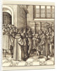 A Legation before a King, near Him Two Women Standing by Leonhard Beck