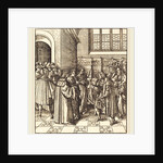 A Legation before a King, near Him Two Women Standing by Leonhard Beck