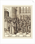 A Legation before a King, near Him Two Women Standing by Leonhard Beck